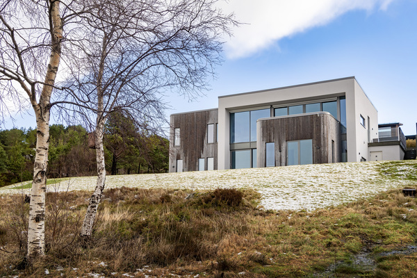 H-fasader aluminium - Hus med store glassflater