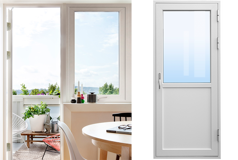 Produktbilde av H-vinduet+ balkongdør i PVC